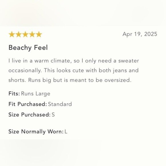 NWT Size M - Anthropologie Beach Daze Cotton Oversized Sweater (NWT US$ 138) - Picture 16 of 16